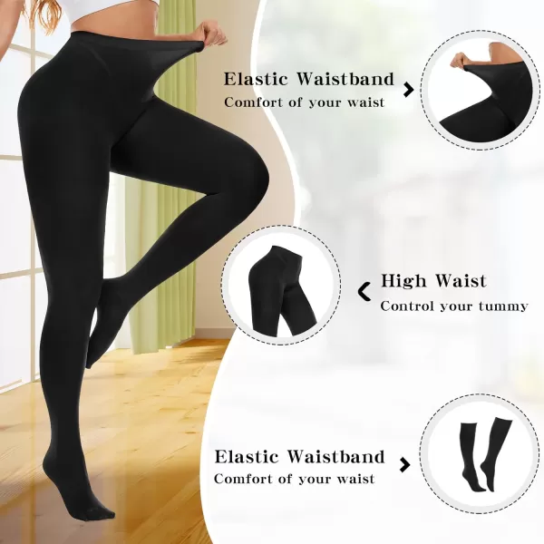 Zando Run Resistant Tights for Women Semi Opaque Solid Color Footed Leggings Womens Tights Pantyhose for Women