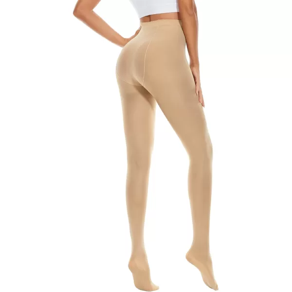 Zando Run Resistant Tights for Women Semi Opaque Solid Color Footed Leggings Womens Tights Pantyhose for Women