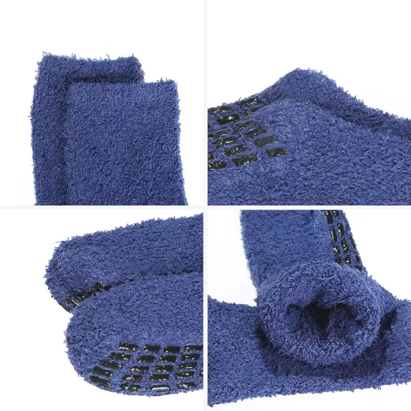 Zando Slipper Socks for Men Non Slip Fluffy Socks Warm Fuzzy Socks with Grip