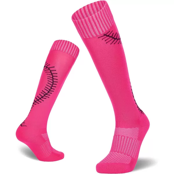 Zando Softball Socks with Stitchs for Youth Girls &amp; Adult Women Athletic Football Baseball Soccer Socks Kids Pattern