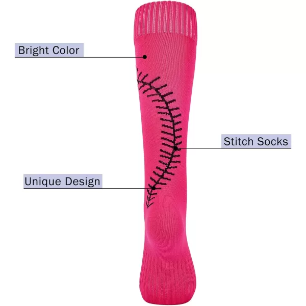 Zando Softball Socks with Stitchs for Youth Girls &amp; Adult Women Athletic Football Baseball Soccer Socks Kids Pattern