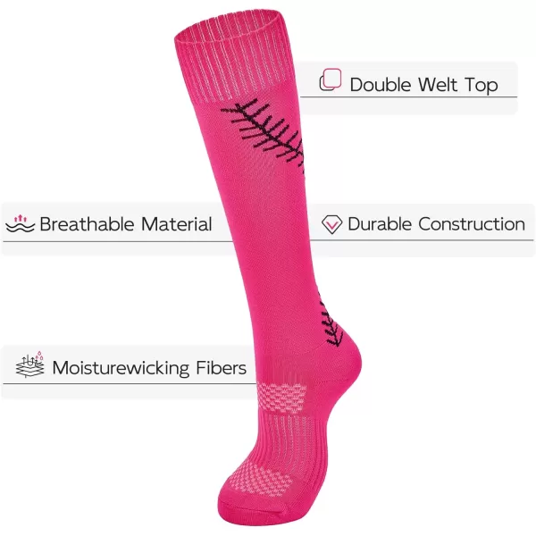 Zando Softball Socks with Stitchs for Youth Girls &amp; Adult Women Athletic Football Baseball Soccer Socks Kids Pattern