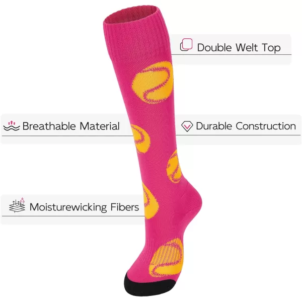 Zando Softball Socks with Stitchs for Youth Girls &amp; Adult Women Athletic Football Baseball Soccer Socks Kids Pattern