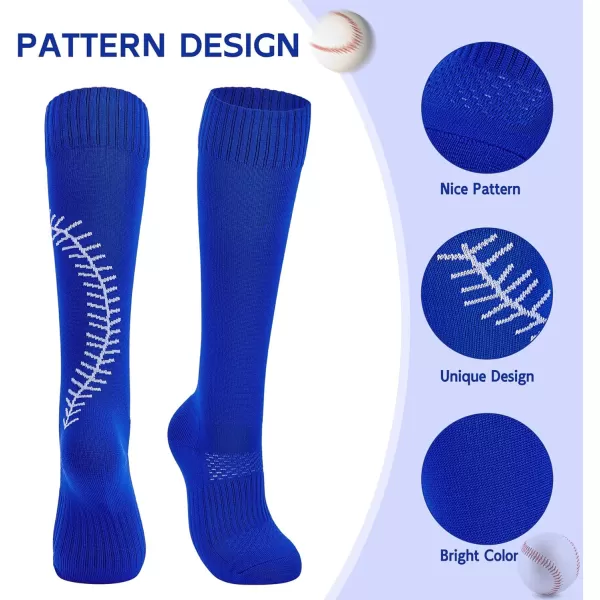 Zando Softball Socks with Stitchs for Youth Girls &amp; Adult Women Athletic Football Baseball Soccer Socks Kids Pattern