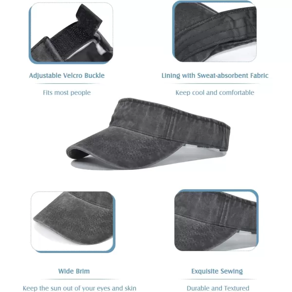 Zando Sun Visors for Women Men Unisex Tennis Golf Visor Hat Adjustable Summer Hats Sport Outdoor Visor Hat UV Protection Cap