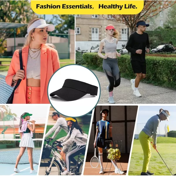 Zando Sun Visors for Women Men Unisex Tennis Golf Visor Hat Adjustable Summer Hats Sport Outdoor Visor Hat UV Protection Cap