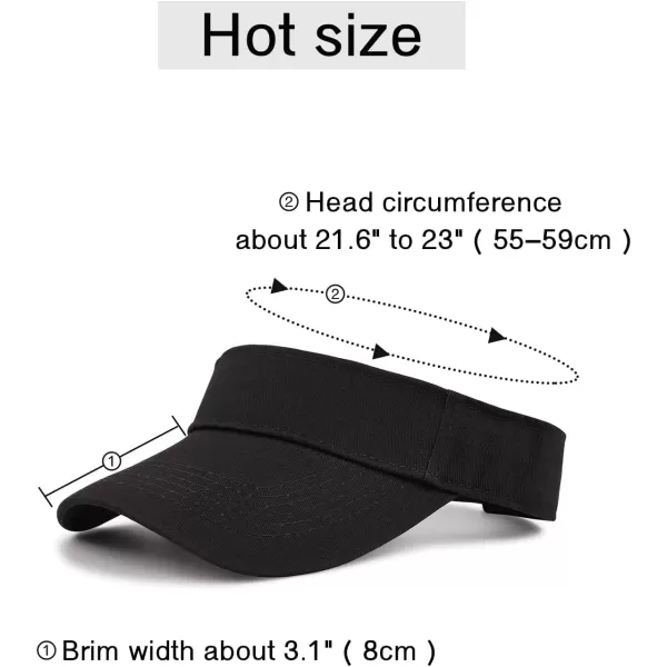 Zando Sun Visors for Women Men Unisex Tennis Golf Visor Hat Adjustable Summer Hats Sport Outdoor Visor Hat UV Protection Cap