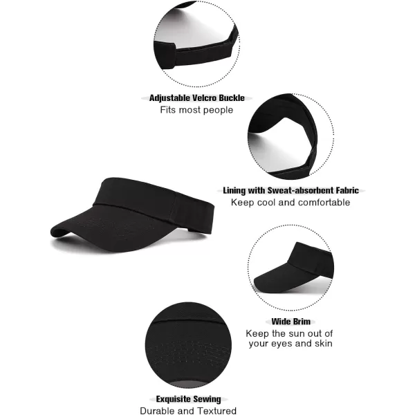 Zando Sun Visors for Women Men Unisex Tennis Golf Visor Hat Adjustable Summer Hats Sport Outdoor Visor Hat UV Protection Cap