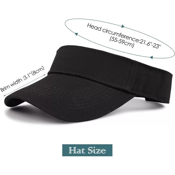 Zando Sun Visors for Women Men Unisex Tennis Golf Visor Hat Adjustable Summer Hats Sport Outdoor Visor Hat UV Protection Cap