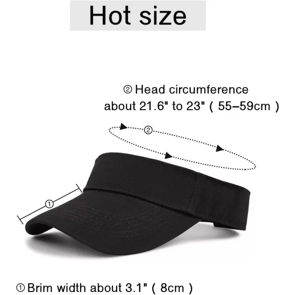 Zando Sun Visors for Women Men Unisex Tennis Golf Visor Hat Adjustable Summer Hats Sport Outdoor Visor Hat UV Protection Cap