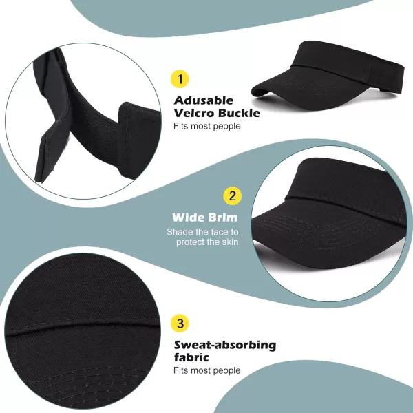 Zando Sun Visors for Women Men Unisex Tennis Golf Visor Hat Adjustable Summer Hats Sport Outdoor Visor Hat UV Protection Cap