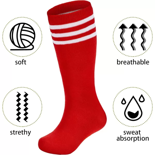 Zando Toddler Soccer Socks Baseball Softball Football Socks Tube Athletic Socks Uniform Socks Knee High Socks for Girls
