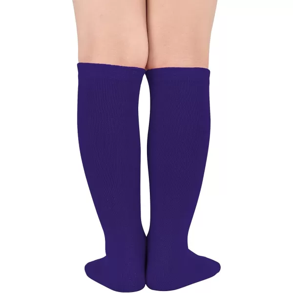 Zando Toddler Soccer Socks Boys Girls Knee High Striped Tube Socks Kids School Uniform Dress Socks Athletic Long Socks