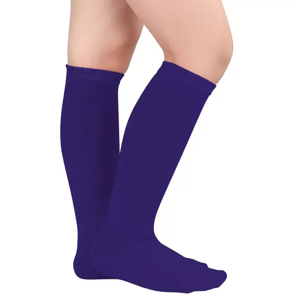 Zando Toddler Soccer Socks Boys Girls Knee High Striped Tube Socks Kids School Uniform Dress Socks Athletic Long Socks