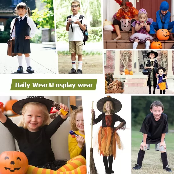 Zando Toddler Soccer Socks Boys Girls Knee High Striped Tube Socks Kids School Uniform Dress Socks Athletic Long Socks