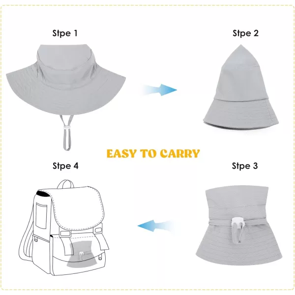 Zando Toddler Sun Hat for Baby Sun Hats UPF 50+ Adjustable Baby Sun Protection Bucket Hat Toddler Bucket Hats for Boys Girls