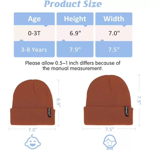 Zando Unisex Kids Beanie Warm Soft Baby Beanie Knit Toddler Beanies for Boys Girls Winter Hat for Infant Beanie Hat