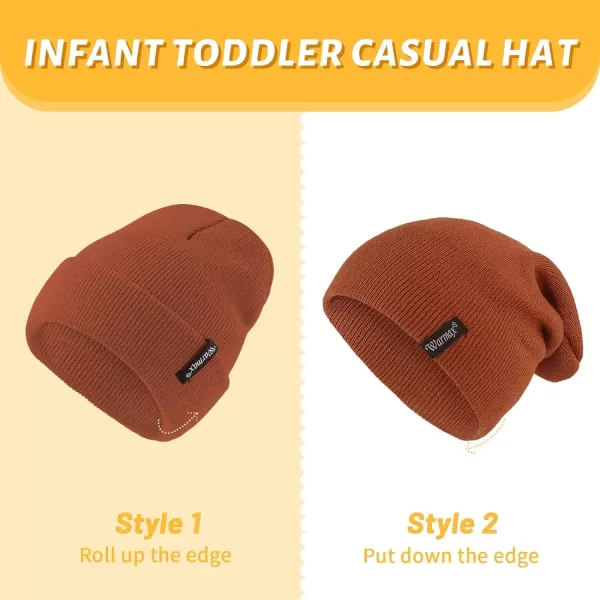Zando Unisex Kids Beanie Warm Soft Baby Beanie Knit Toddler Beanies for Boys Girls Winter Hat for Infant Beanie Hat