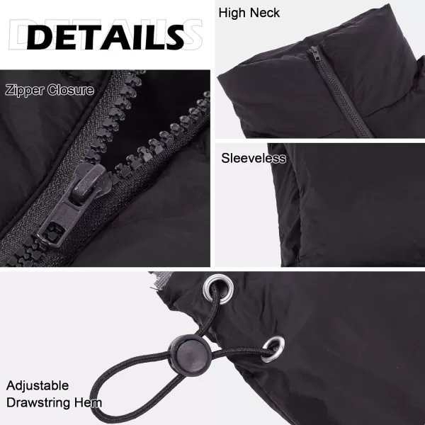 Zando Women Cropped Puffer Vest Sleeveless Lightweight Warm Vest Outerwear Full Zip Stand Collar Vest Jacket