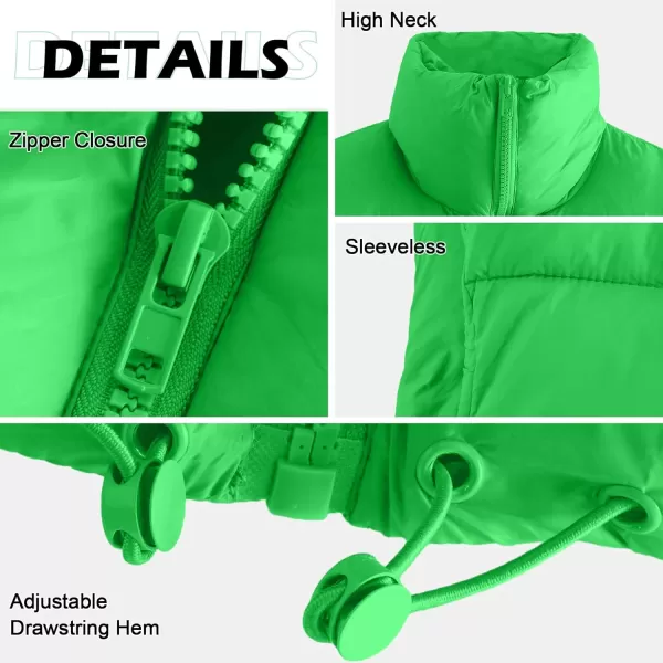 Zando Women Cropped Puffer Vest Sleeveless Lightweight Warm Vest Outerwear Full Zip Stand Collar Vest Jacket