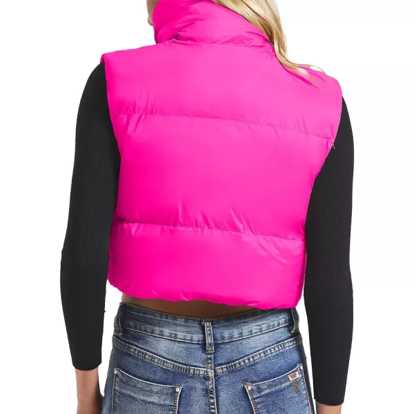 Zando Women Cropped Puffer Vest Sleeveless Lightweight Warm Vest Outerwear Full Zip Stand Collar Vest Jacket