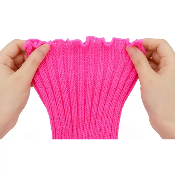 Zando Womens Fashion Warmers Adult Junior 80s Ribbed Knitted Long Socks for Party Sports Casual Socks)