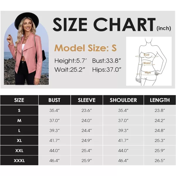 Zando Womens Faux Suede Jacket Open Front Womens Bomber Cropped Jacket with Pockets Outwear Long Sleeve Fashion Biker Jacket