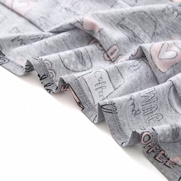 Zando Womens Nightgowns Cartoon Printed Sleep Shirts Cotton Night Gowns Casual Sleepwear Cute Pajamas Long Sleepdress