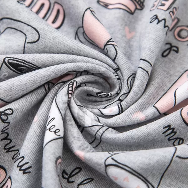 Zando Womens Nightgowns Cartoon Printed Sleep Shirts Cotton Night Gowns Casual Sleepwear Cute Pajamas Long Sleepdress