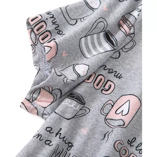 Zando Womens Nightgowns Cartoon Printed Sleep Shirts Cotton Night Gowns Casual Sleepwear Cute Pajamas Long Sleepdress