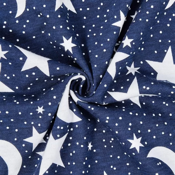 Zando Womens Nightgowns Cartoon Printed Sleep Shirts Cotton Night Gowns Casual Sleepwear Cute Pajamas Long Sleepdress