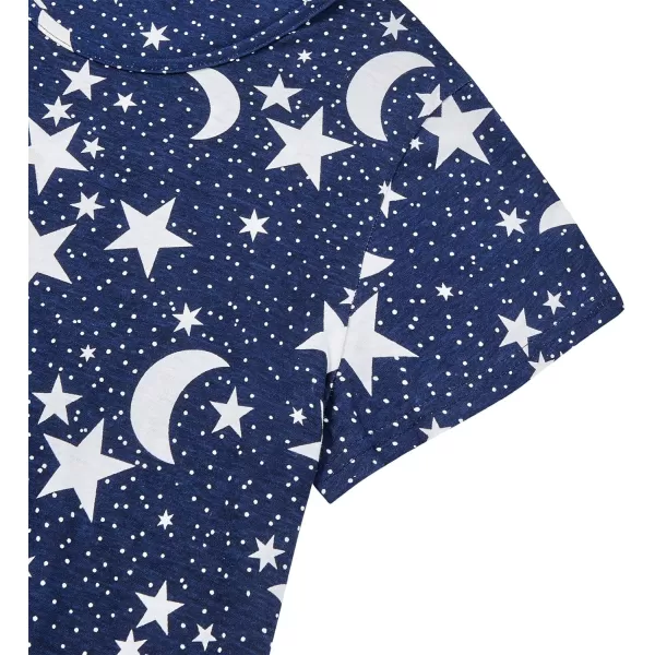 Zando Womens Nightgowns Cartoon Printed Sleep Shirts Cotton Night Gowns Casual Sleepwear Cute Pajamas Long Sleepdress