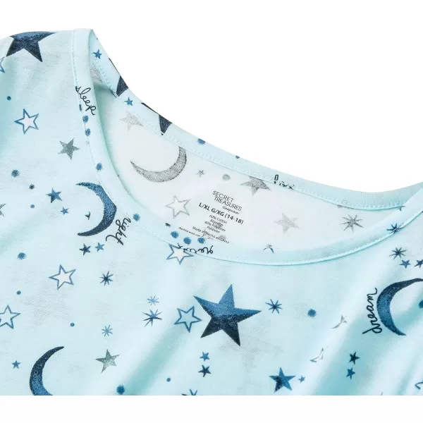 Zando Womens Nightgowns Cartoon Printed Sleep Shirts Cotton Night Gowns Casual Sleepwear Cute Pajamas Long Sleepdress