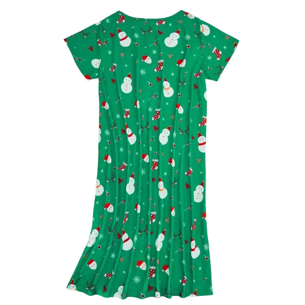 Zando Womens Nightgowns Cartoon Printed Sleep Shirts Cotton Night Gowns Casual Sleepwear Cute Pajamas Long Sleepdress
