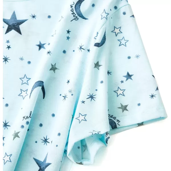 Zando Womens Nightgowns Cartoon Printed Sleep Shirts Cotton Night Gowns Casual Sleepwear Cute Pajamas Long Sleepdress