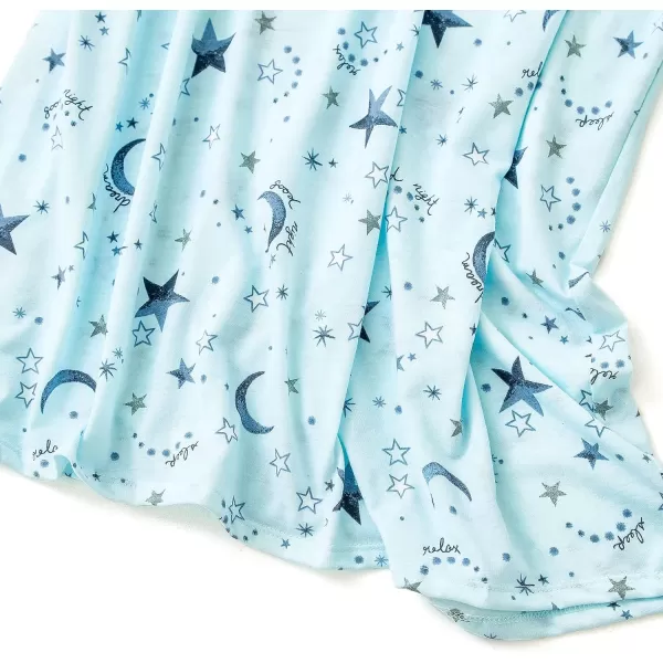 Zando Womens Nightgowns Cartoon Printed Sleep Shirts Cotton Night Gowns Casual Sleepwear Cute Pajamas Long Sleepdress
