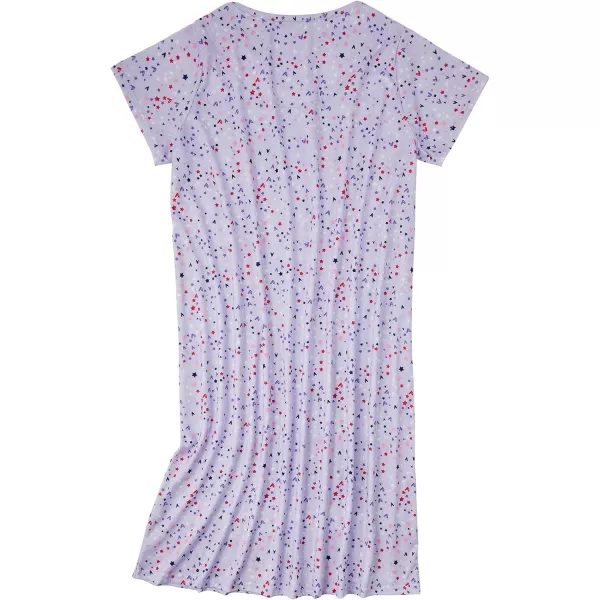 Zando Womens Nightgowns Cartoon Printed Sleep Shirts Cotton Night Gowns Casual Sleepwear Cute Pajamas Long Sleepdress