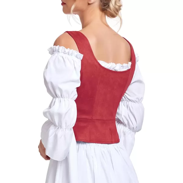 Zando Women's Renaissance Corset Vest Medieval Corsets Top Pirate Cosplay Costume Steampunk Gothic Bustiers Tank Top