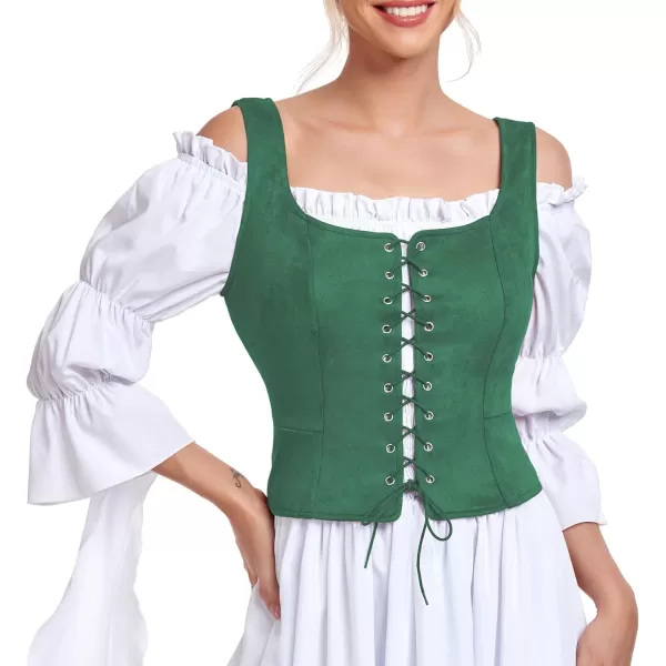 Zando Women's Renaissance Corset Vest Medieval Corsets Top Pirate Cosplay Costume Steampunk Gothic Bustiers Tank Top