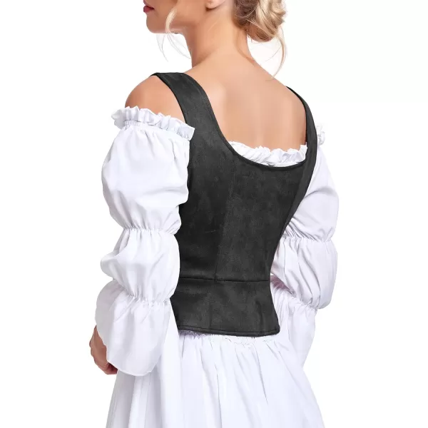Zando Women's Renaissance Corset Vest Medieval Corsets Top Pirate Cosplay Costume Steampunk Gothic Bustiers Tank Top