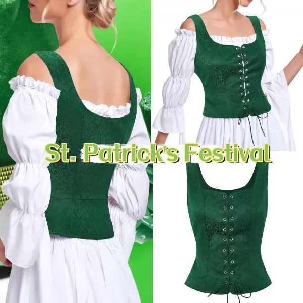 Zando Women's Renaissance Corset Vest Medieval Corsets Top Pirate Cosplay Costume Steampunk Gothic Bustiers Tank Top