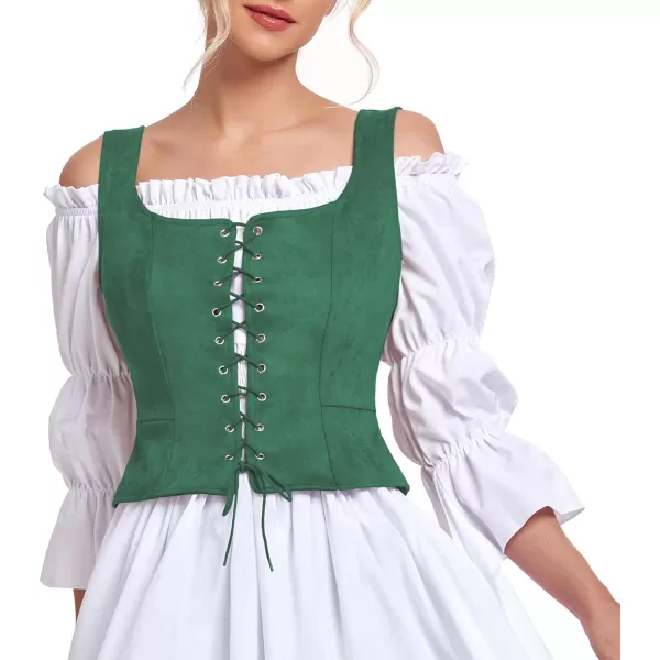 Zando Women's Renaissance Corset Vest Medieval Corsets Top Pirate Cosplay Costume Steampunk Gothic Bustiers Tank Top