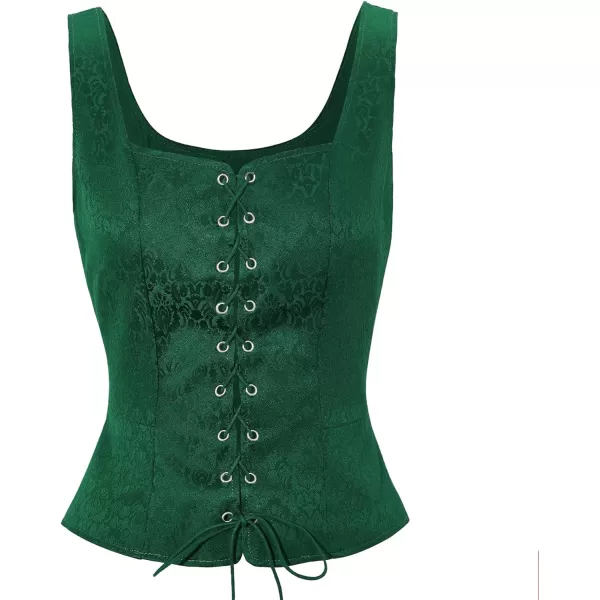 Zando Women's Renaissance Corset Vest Medieval Corsets Top Pirate Cosplay Costume Steampunk Gothic Bustiers Tank Top