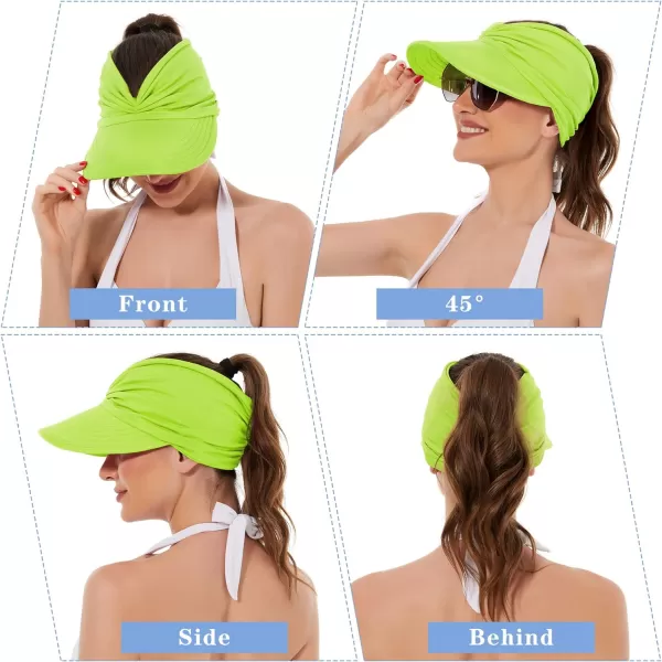 Zando Womens Sun Visor Hat Wide Brim Sun Hats for Women UV Protection Summer Beach Hats for Women Foldable Sports Visors