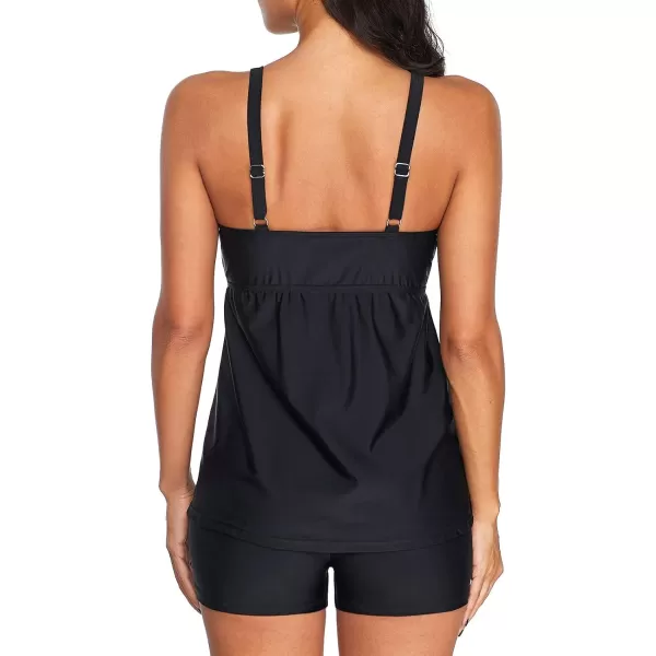 Zando Womens Swimsuits 2 Piece 2024 Tankini Bathing Suits Swim Suits for Women Swimwear Bathing Suit Top with Boyshorts