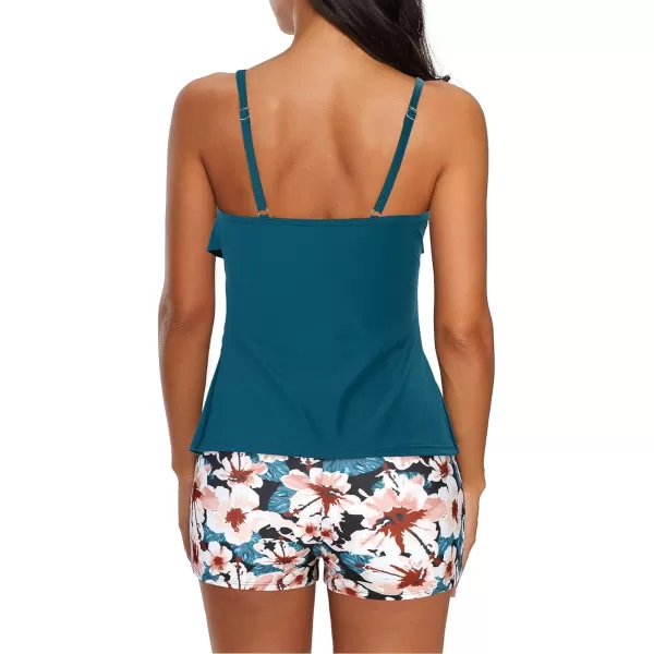 Zando Womens Swimsuits 2 Piece 2024 Tankini Bathing Suits Swim Suits for Women Swimwear Bathing Suit Top with Boyshorts