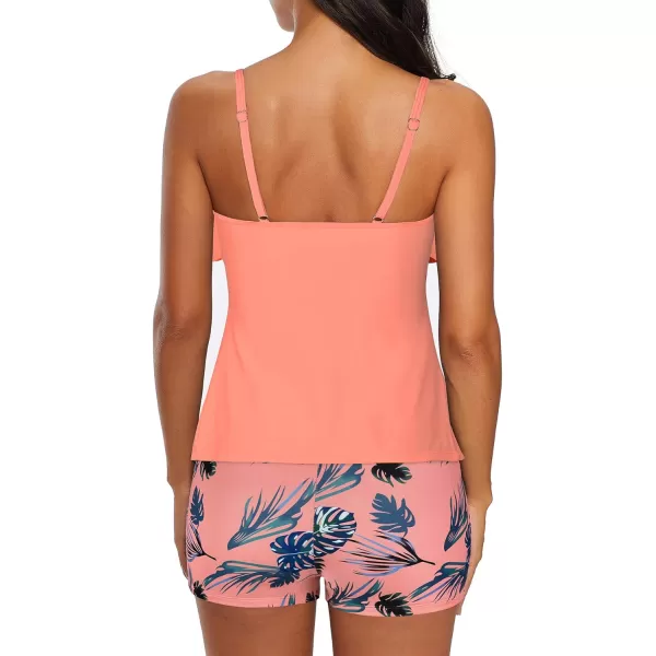 Zando Womens Swimsuits 2 Piece 2024 Tankini Bathing Suits Swim Suits for Women Swimwear Bathing Suit Top with Boyshorts