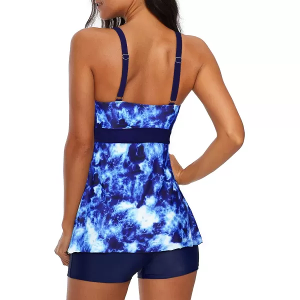 Zando Womens Swimsuits 2 Piece 2024 Tankini Bathing Suits Swim Suits for Women Swimwear Bathing Suit Top with Boyshorts