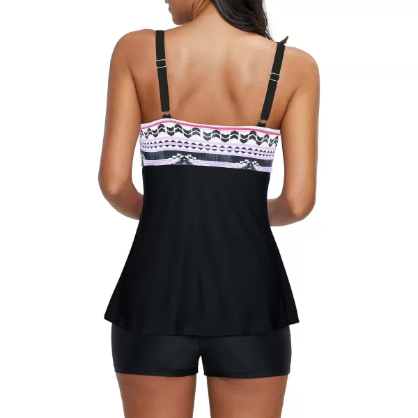 Zando Womens Swimsuits 2 Piece 2024 Tankini Bathing Suits Swim Suits for Women Swimwear Bathing Suit Top with Boyshorts