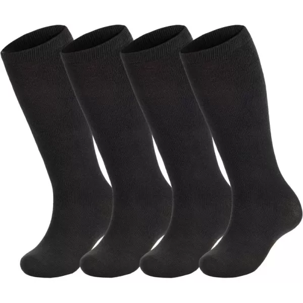 Zando 4 Pairs Kids Soccer Socks Baseball Softball Socks Youth Athletic Socks Boys Girls Knee High Socks 4-10 Years
